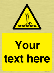 Custom warning artificial waterfall